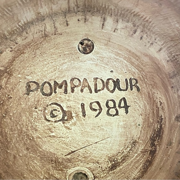 Set of 2, EUC/GUC Vintage 1984, Pompadour Frog & Tree Stump Small Planters - Picture 12 of 15